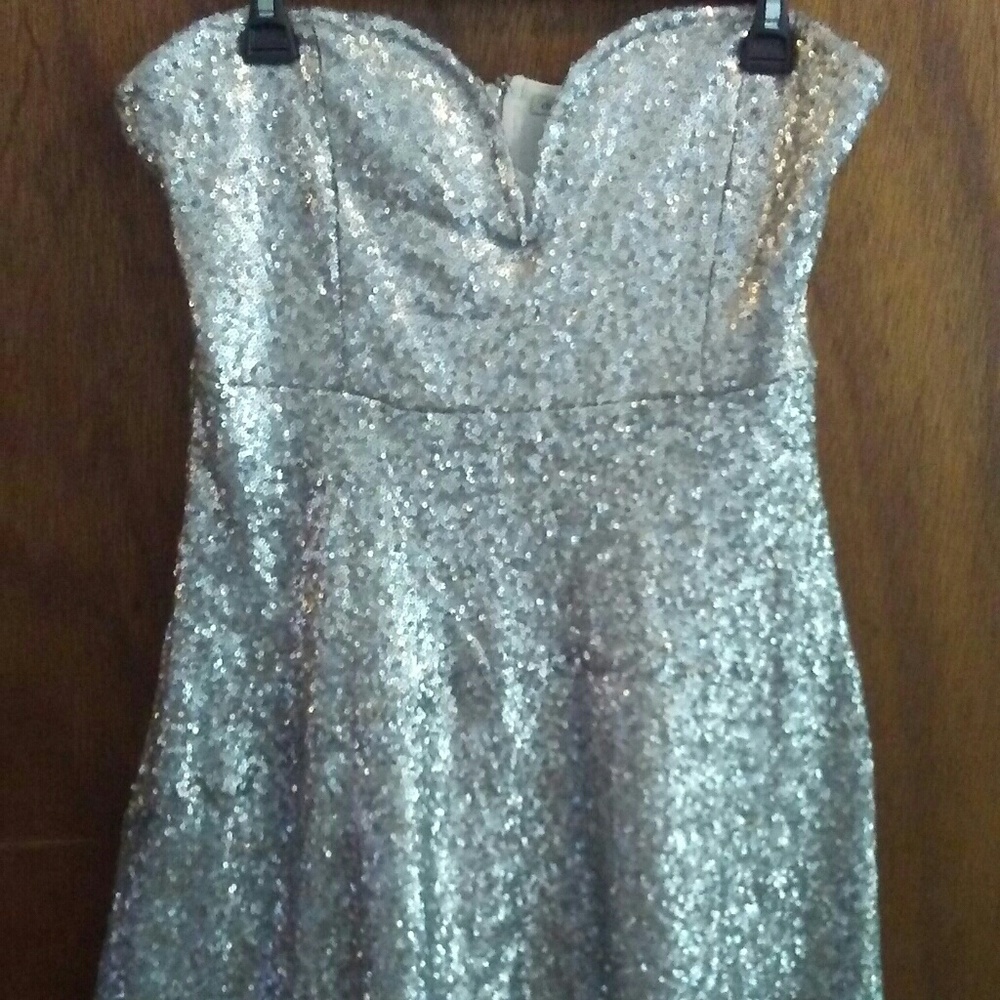 Nwt Charlotte Russe dress silver sequins